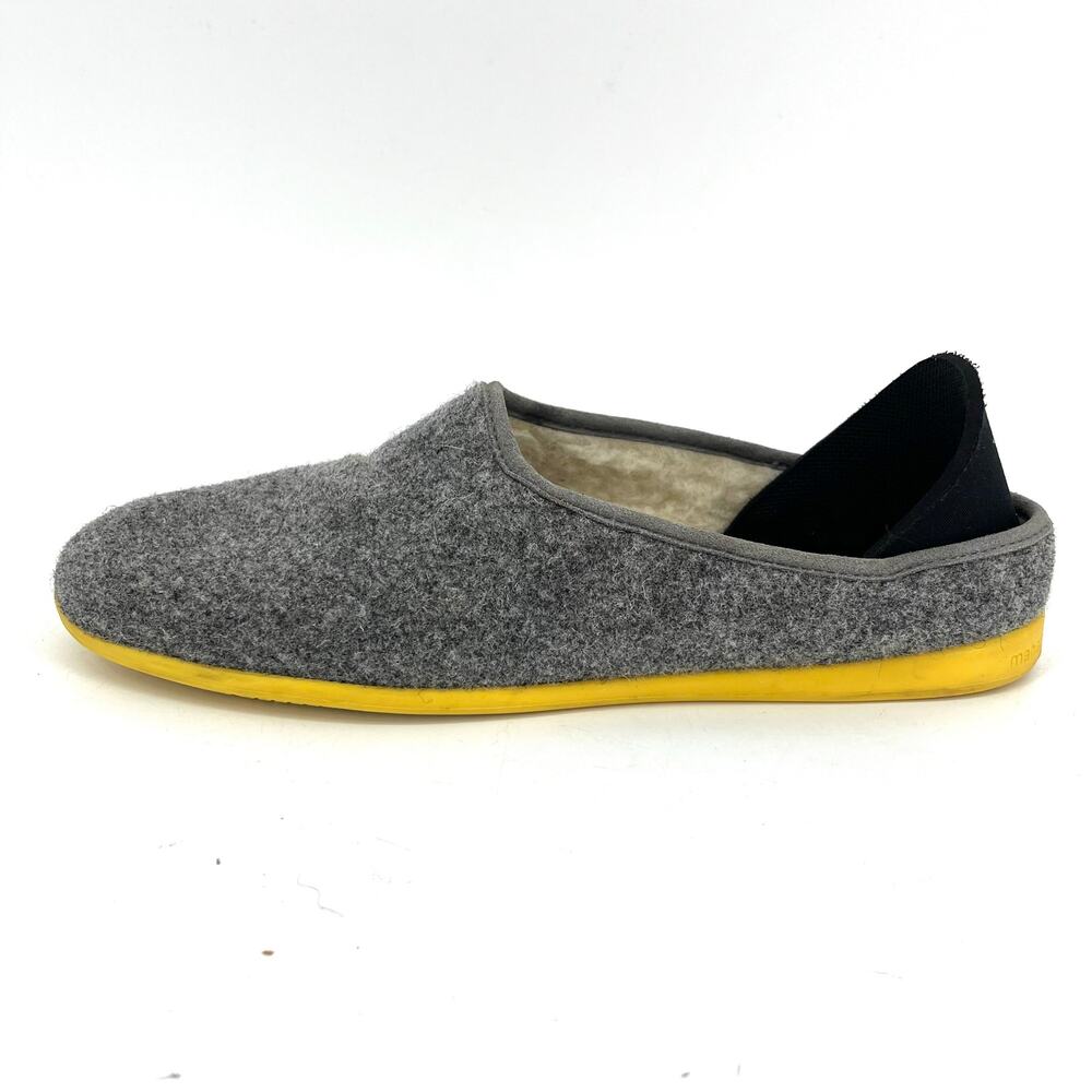 Mahabis 100% wool lined‎ classic gray slip on slippers 42 - Women's 11.5 Men's 9